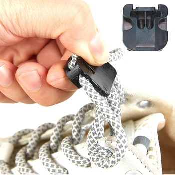 Nem Nyakkendő Cipőfűző Műanyag Csatos Cipő Fűzővel Műanyag patent Zár Alkalmas Minden Cipő Felnőtt Gyermekek Walking Sport Lusta Csat