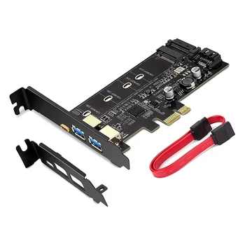 PCI-E, hogy USB 3.0 PCI Kártya Áfával.1 USB-C 2 EGY USB Port, M. 2 NVME, hogy a PCIe 3.0 Adapter Kártya Tartó