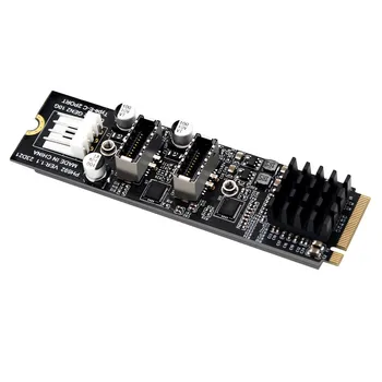 M. 2 M Gombot NVME PCIe-USB 3.1 C TÍPUSÚ előlap Bővítő Kártya, 10 gb NGFF M2 NVME Dual TÍPUS-E Adapter USB-C Hub Kelő PC