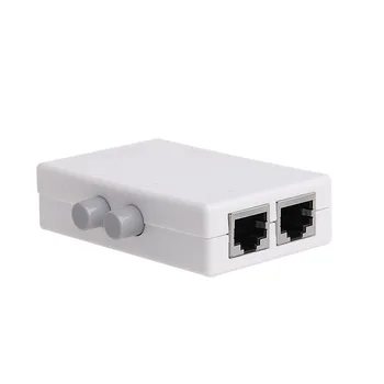Mini 2 Port AB Útmutató Hálózati Megosztás Kapcsoló Doboz 2In1/1In2 RJ45 Hálózati/Ethernet 896F
