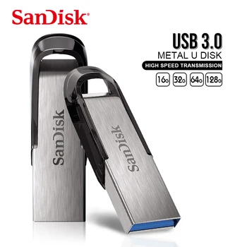 USB3.0 SanDisk USB Flash drive, 256 gb-os Pen Drive Ultra Hangulattal Pendrive Igazi Kapacitás 32GB 64GB pendriver 128 GB memoria Fém Bot