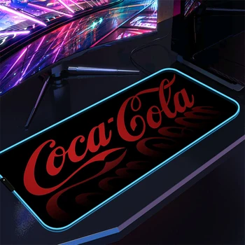 Cocas Cola Xxl Gaming Mouse Pad Számítógép Billentyűzet Háttérvilágítás Pc Anime Szőnyeg Tartozékok Mousepad Cég Nagy Gamer Rgb Mause Szőnyeg