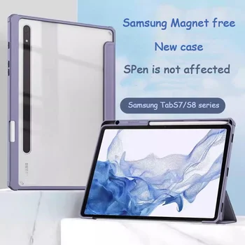 Akril Világos, Tablet tok Samsung Galaxy Tab S9 Plusz Fedezze S7 FE Plus S8 S7 Plus 12.4 S9 S8 S7 11 S6 Lite 2022 10.4 10.5 A8