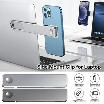 Laptop Képernyő Támogatás Jogosultja Mágneses Összecsukható Jogosultja Side Mount Klip Tablet Telefon Készenléti