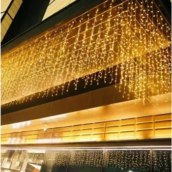 Led fesztivál fények string fény exhibicionista függöny, dekoráció lámpa vízálló jég bár lámpa 12 Mx-0.65M360LED