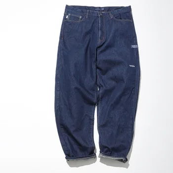 NAUTICA Japán trendi márka évjárat mosott farmer, férfi nehézsúlyú laza alkalmi kúpos nadrág