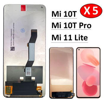 5db/Sok, Új, A Xiaomi Mi 11 Lite 5G LCD Kijelző érintőképernyő Digitalizáló Közgyűlés A Xiaomi Mi 10T Pro Képernyő