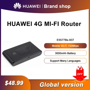 Kártyafüggetlen HUAWEI E5577 E5577Bs-937 150Mbps Zsebében 4G WiFi Hotspot Mobil Wifi Router Mifi Támogatása B1./2/3/4/5/8/19/38/39/40/41