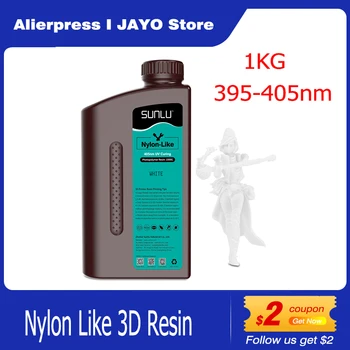 SUNLU/JAY0 Nylon, Mint 1kg 395-405nm UV Fény Gyógyító 3D Nyomtatás Folyékony Photopolymer Gyanta a 2K 4K 6K 8K LCD/DLP/SLA 3D Nyomtató