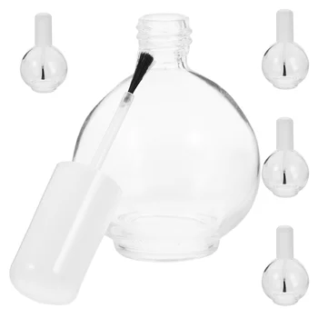 5 Db Poharat Fedél Újratölthető Gél Lengyel Üveg Köröm Üveg Körme Kicsi, Nagy Fehér, Üres