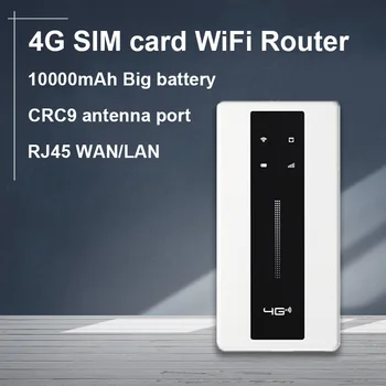 4G SIM-kártya wifi router 10000mAh Nagy akkumulátor lte modem utazási zsebében MIFI hotspot RJ45 Port CRC9 antenna port hordozható WiFi