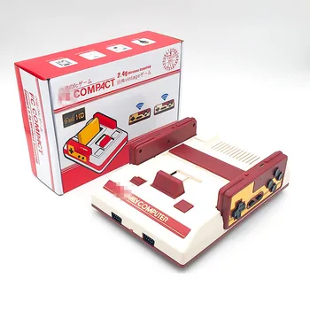 piros/fehér HB-102 HD Vezeték nélküli/vezetékes TV videojáték-Konzol Haza FC/NES 2.4 G Wireless Kettős 188 Játék Támogatja a Sárga Cardred