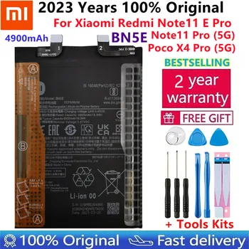 100% Eredeti, Új, Magas Minőségű 5000mAh BN5E Akkumulátor Xiaomi Redmi Megjegyzés 11 Pro 5G/ POCO X4 PRO 5G Mobiltelefon Akkumulátorok