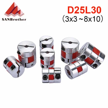 D25L30 pók rugalmas motor csatoló alumínium rugalmas állkapocs csatlakozó 5x8mm 3mm 4mm 5mm 6mm 6.35 mm, 7mm 10mm 3D-s Nyomtató Részei