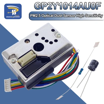 GP2Y1014AU0F Kompakt Optikai Port Érzékelő 5V Kompatibilis GP2Y1010AU0F Füst Részecske Kábel Levegő Minősége PM2.5