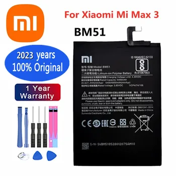 2023 év Xiaomi 100% Eredeti Csere Akkumulátor Xiaomi Mi Max 3 Max3 BM51 Valódi Telefon Akkumulátor 5500mAh + Ingyenes Eszközök