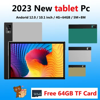 Új 10.1 Hüvelykes Android 12.0 Tabletta Google Play 4GB RAM, 64 GB ROM +Ingyenes 64 GB TF Kártya Tabletta Kettős 4G Hálózat WiFi Tablet PC