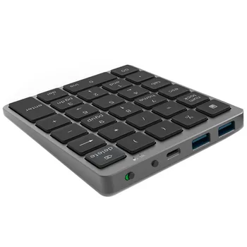 N970 Vezeték nélküli Bluetooth-Numerikus Billentyűzet USB HUB Kettős Mód MoreFunction Kulcsok Mini Numpad Számviteli Feladatok Fekete