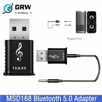 Grwibeou 2 in 1 Bluetooth 5.0 Adó-Vevő Mini, 3,5 mm-es AUX Sztereó Bluetooth Vezeték nélküli Adapter A Vezeték nélküli Fülhallgató TV-MP3