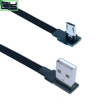Micro USB Kábel, Töltő, USB Kábel 90 fokos könyök Fonott Nylon adatkábel Samsung/Sony/Xiaomi Android Telefon