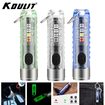 KDULIT LED Multimódusú Lámpa Mini Mágneses Hordozható Kulcstartó Lámpa Multi Funkciós Fény Kemping Működik Fáklya Fény