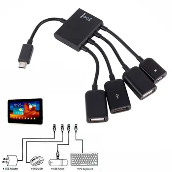 Az újratölthető Mikro USB Hub OTG Csatlakozó Spliter Hatalom töltőkábel Okos telefon, Számítógép, Tablet PC-Adatok Drót