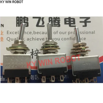 1DB/SOK Importált Japán kis kapcsoló gomb 9 láb, 2 fogaskerék hármas rocker fejét kapcsoló billenő kapcsoló nyitó 6mm