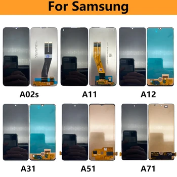 5db/Sok, Eredeti LCD Samsung A01 A02 A02S A11 A12 A31 a51-es A71 LCD Kijelző Képernyő Touch Digitalizáló Közgyűlés