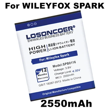 LOSONCOER 2550mAh SPB0116 Csere Akkumulátort Wileyfox Szikra Szikra / + Okos Telefon Akkumulátor+Gyors Érkezik
