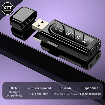 USB-Bluetooth-Kompatibilis 5.0 Adó-Vevő LED Kijelző MP3 Lejátszó Aux Autó FM TV PC TF Audio Sztereó Adapter Haza Hangszóró