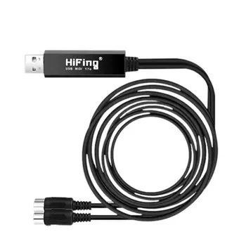Hifing USB-OUT MIDI Interfész-Átalakító/Adapter 5 TŰS DIN MIDI Kábel A PC/ Laptop/ Mac