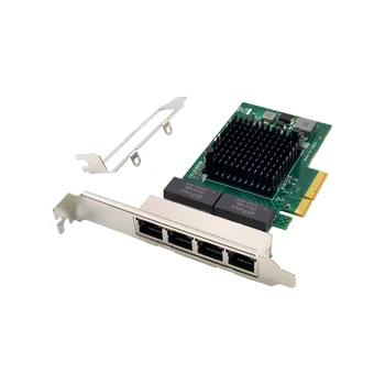 PCI-E X4 Szerver Hálózati Kártya BCM5719 4 RJ45 Port Gigabit Ethernet Server Adapter PCI-E Hálózati Kártya Adapter