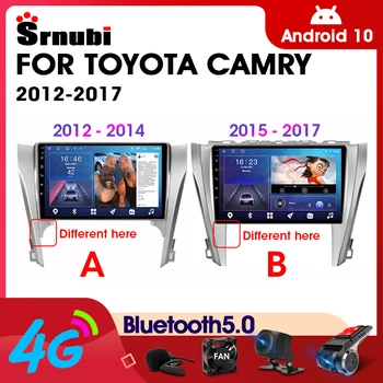 Srnubi Android 10 autórádió Toyota Camry 2012 - 2017 Multimédia Lejátszó 2 Din 4G GPS Navigációs Carplay DVD fejegység
